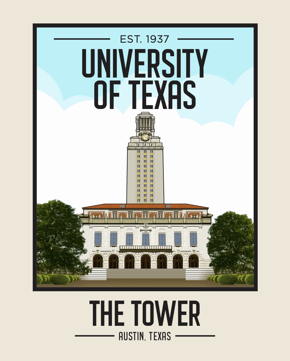 A picture of "The Tower" at the University of Texas at Austin